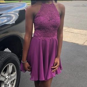Sparkly purple homecoming dress